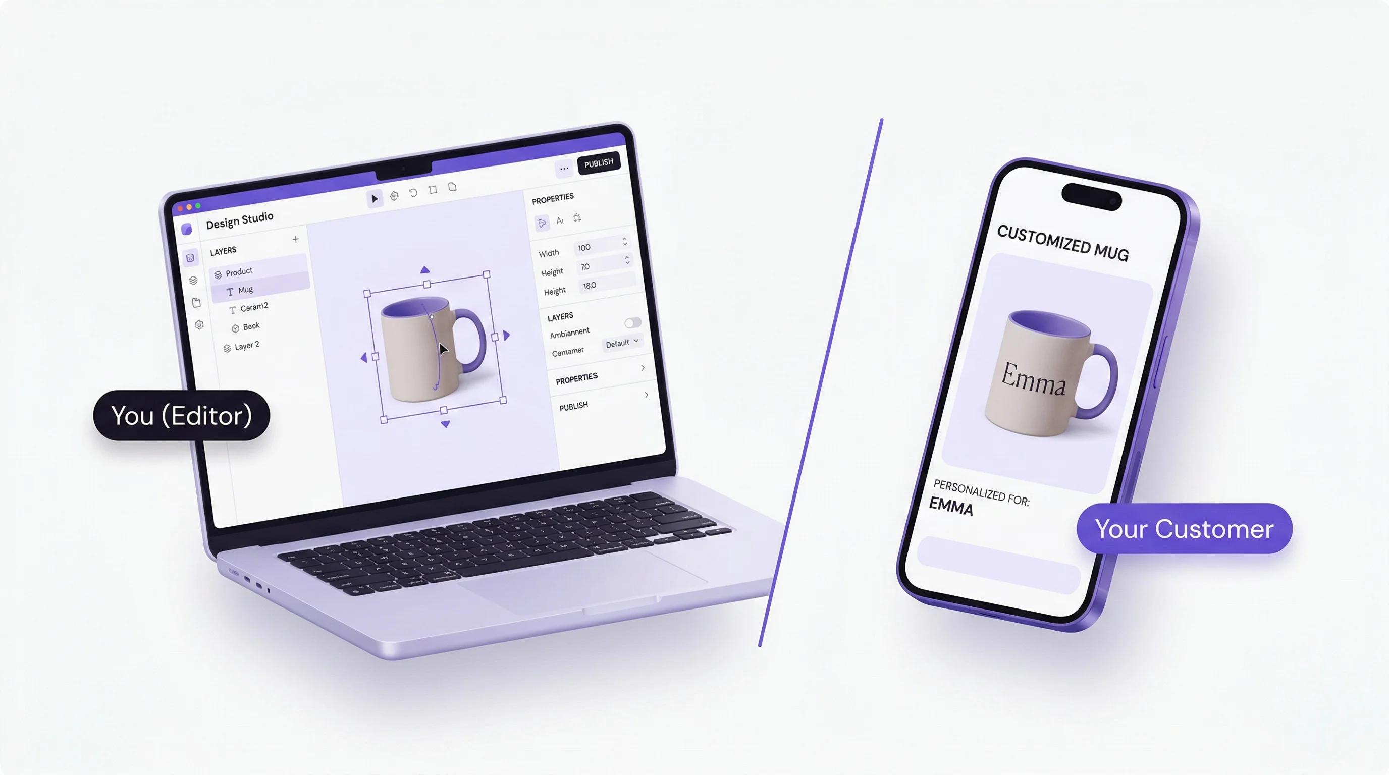 Mobile preview of Composerie live customizer widget