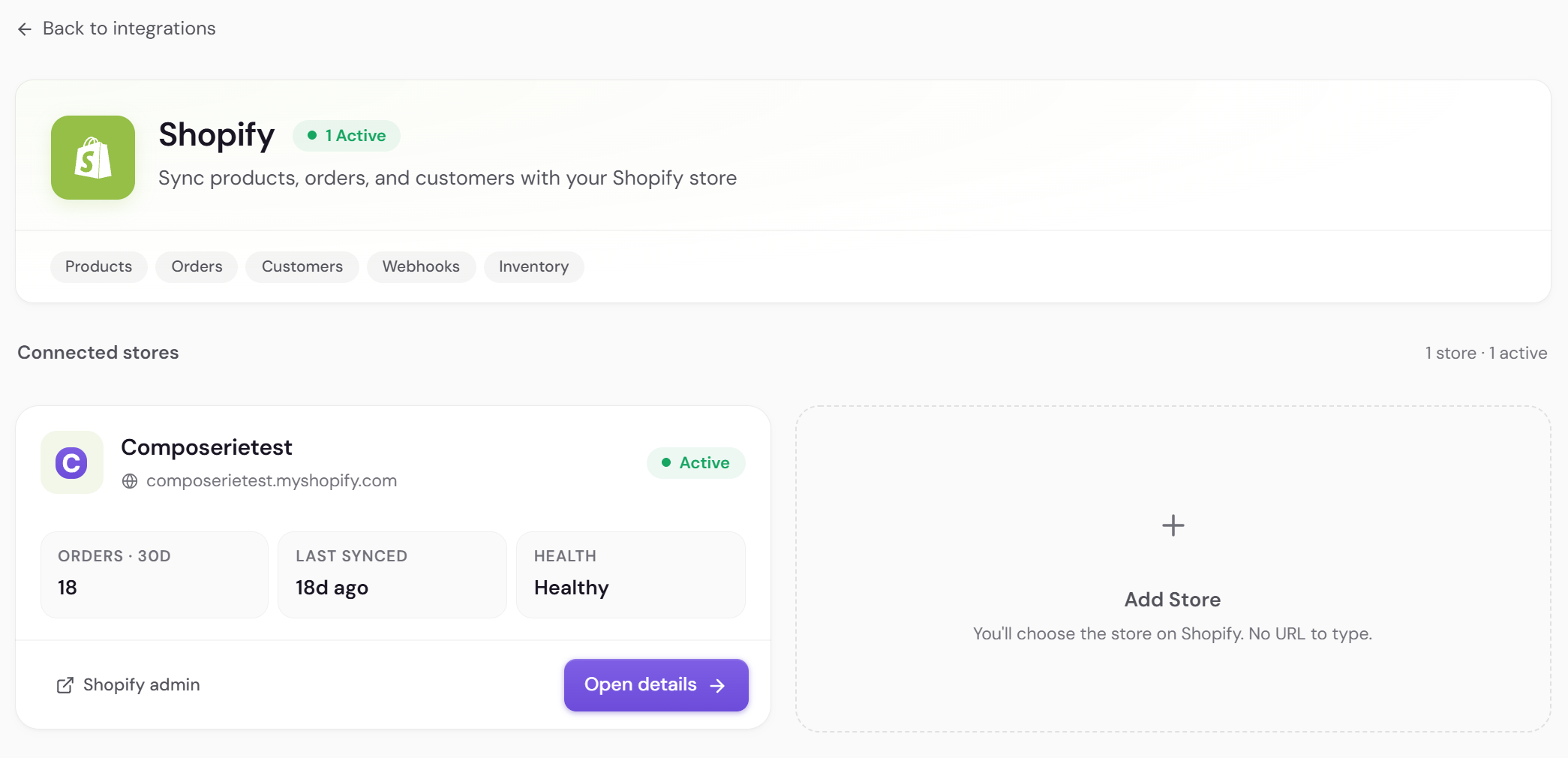 Connecting Shopify to Composerie